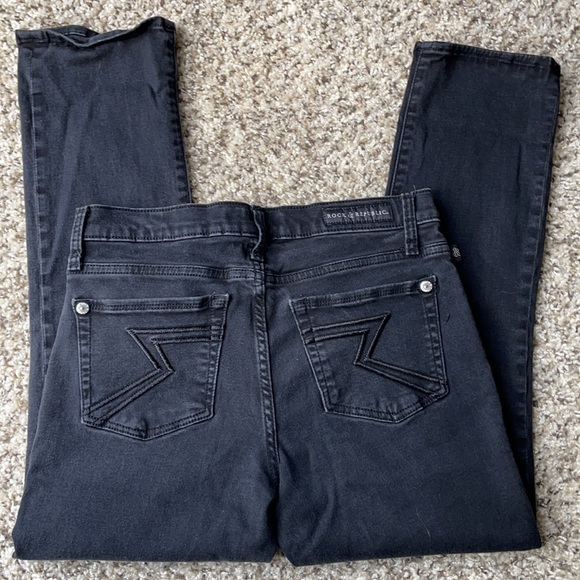 Rock and Republic Black Ankle Cropped Jeans 28 - Picture 3 of 3